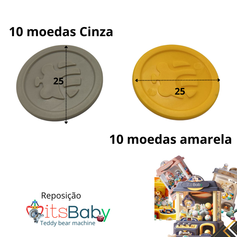 Moedinhas Reposição máquina de ursinhos